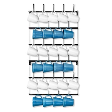 Sorbus Mug Rack - Stylish 27 Hook Wall Organizer