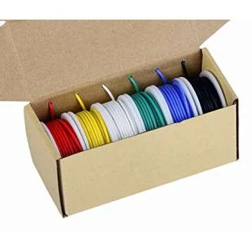 TUOFENG 18 Gauge Wire Spool 13.2ft / 4m Each 6 Colors,18 AWG Stranded Wire Hook up Wire Kit, Silicone Rubber Insulated/Tinned Copper/Flexible/18AWG Wire for Automotive Wiring