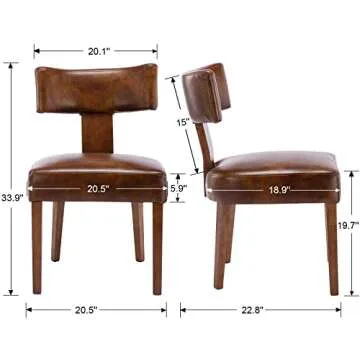 HNY Century Modern Dining Chairs Set of 4 for Comfort