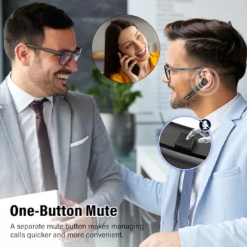 Atheewon Bluetooth Headset V5.4, 115H Playtime Wireless Bluetooth Earpiece with Dual Mic Noise Cancelling Computer Headset Hand Free Headphones for Trucker, Driver, Office, Home, Work, Business