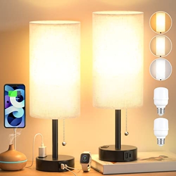 Stylish USB Bedroom Lamp Set - 3 Color Modes Included