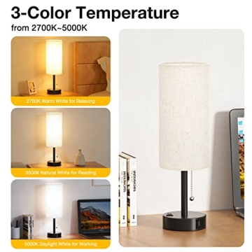 Stylish USB Bedroom Lamp Set - 3 Color Modes Included
