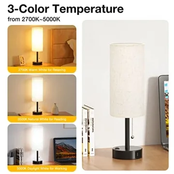 Stylish USB Bedroom Lamp Set - 3 Color Modes Included