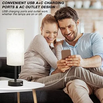 Stylish USB Bedroom Lamp Set - 3 Color Modes Included