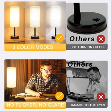 Stylish USB Bedroom Lamp Set - 3 Color Modes Included