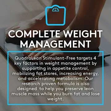 RSP Nutrition QuadraLean - Stimulant Free Weight Management, Metabolism Booster, Energy & Appetite Support - CLA, L-Carnitine, Green Tea Extract, Non-Stim Formula, 50 Serv (Packaging May Vary)
