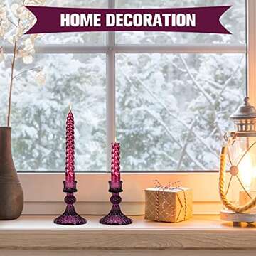 Elegant Glass Candle Holder Set for Home and Events