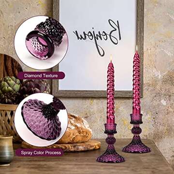 Elegant Glass Candle Holder Set for Home and Events