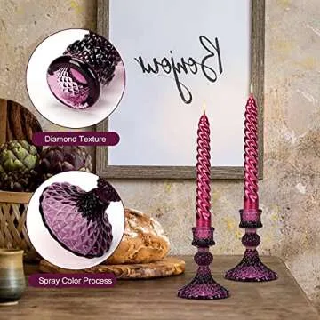 Elegant Glass Candle Holder Set for Home and Events