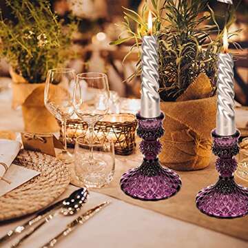 Elegant Glass Candle Holder Set for Home and Events