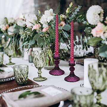 Elegant Glass Candle Holder Set for Home and Events