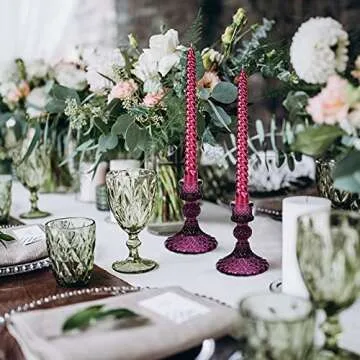 Elegant Glass Candle Holder Set for Home and Events