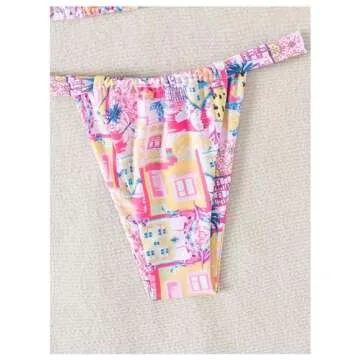 Generic Women's High Waisted Floral Print Bikini Set