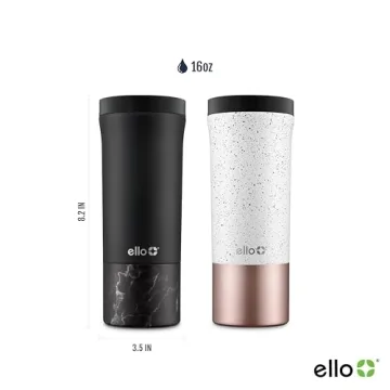 Ello Miri 16oz Stainless Steel Travel Mug for Coffee and Tea