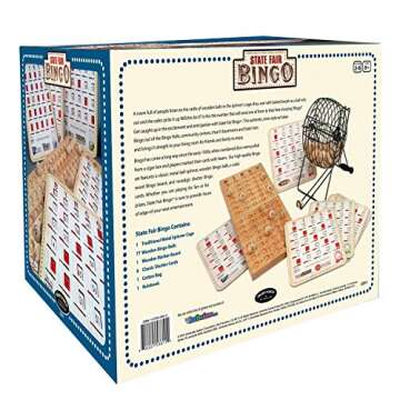 Front Porch Classics State Fair Bingo Deluxe Edition - Craftsmanship for an Authentic Retro-Style Experience - Intergenerational Fun for Friends and Family, 10x11x14 in