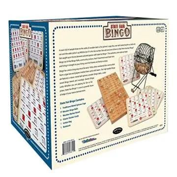 Front Porch Classics State Fair Bingo Deluxe Edition - Craftsmanship for an Authentic Retro-Style Experience - Intergenerational Fun for Friends and Family, 10x11x14 in