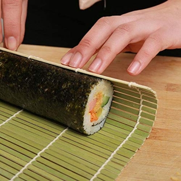 JapanBargain Sushi Roller Set with Bamboo Mat and Paddle
