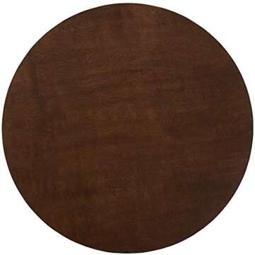 Crosley Furniture Landon Mid-Century Modern Round Wood Dining Table, Mahogany