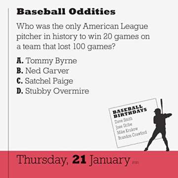 Year of Baseball Trivia Page-A-Day Calendar 2021