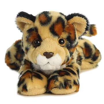 Aurora® Adorable Mini Flopsie™ Amazon Jaguar™ Stuffed Animal - Playful Ease - Timeless Companions - Brown 8 Inches