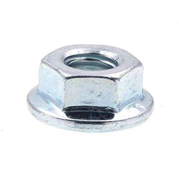 Prime-Line Flange Nuts M6-1.0 Zinc Steel, Pack of 10