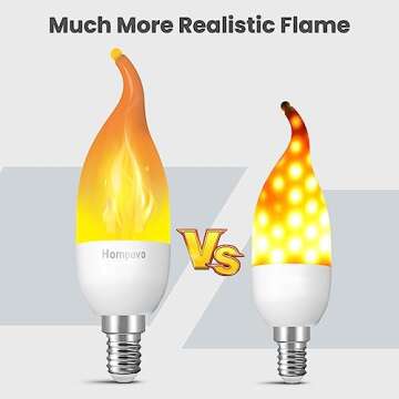 Hompavo LED Flame Light Bulbs - Flickering Warm Ambiance