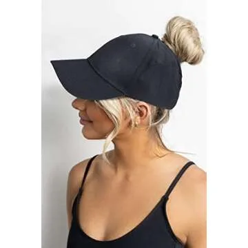 Stylish High Ponytail Baseball Hat for Women with Sun Protection