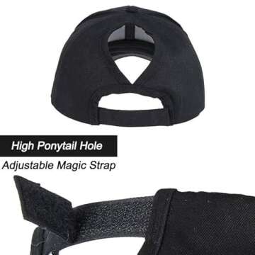 Stylish High Ponytail Baseball Hat for Women with Sun Protection
