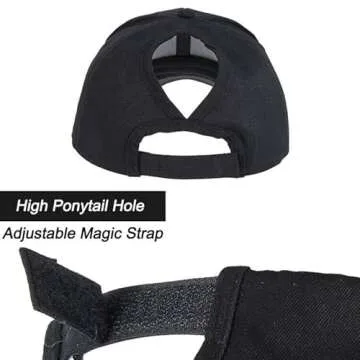 Stylish High Ponytail Baseball Hat for Women with Sun Protection
