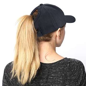 Stylish High Ponytail Baseball Hat for Women with Sun Protection