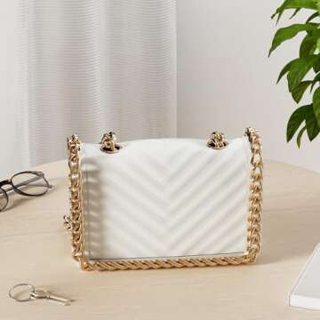 ALDO Women's Mini Greenwald Crossbody Bag, Bone