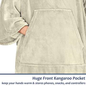 Solaris Wearable Blanket with Sleeves for Adults, Softness Comfort Warmth Fleece Gift for Women Men,...