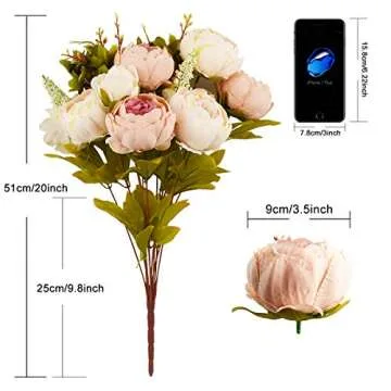 Artificial Peony Silk Flowers for Home Decor and Weddings