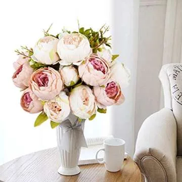 Artificial Peony Silk Flowers for Home Decor and Weddings