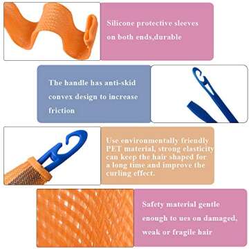 64Pcs No Heat Hair Curlers Spiral Curls Kit