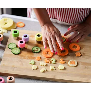 Kayaso Kids Vegetable Cutter Shapes Set, 15 Pcs Stainless Steel