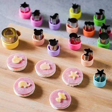 Kayaso Kids Vegetable Cutter Shapes Set, 15 Pcs Stainless Steel