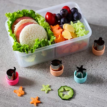 Kayaso Kids Vegetable Cutter Shapes Set, 15 Pcs Stainless Steel