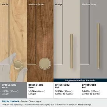 Amerock Golden Champagne Cabinet Knob Durable Stylish Upgrade