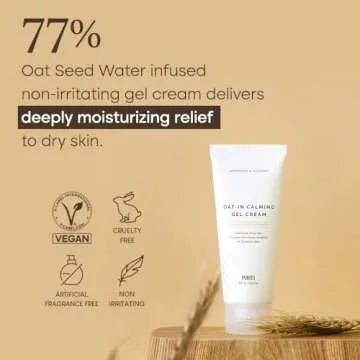 PURITO Oat-in Calming Gel Cream 100 ml / 3.38 fl. oz. vegan, facial cream, moisture cream for face, ...