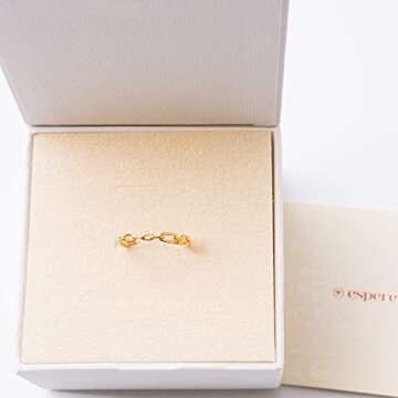 Espere 18K Gold Plated Simple Link Ring for Women