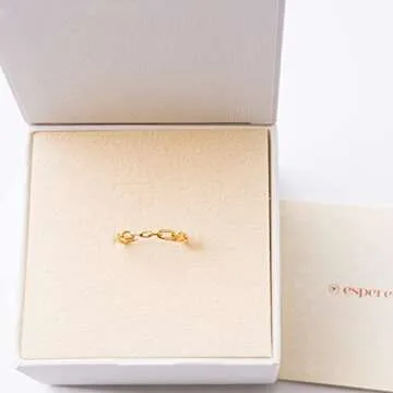 Espere 18K Gold Plated Simple Link Ring for Women