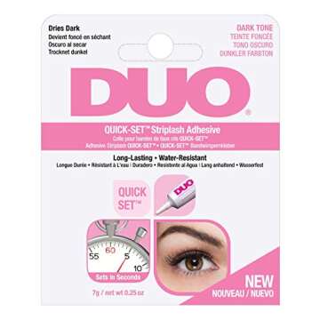 Duo Water Proof Eyelash Adhesive, Dark Tone 1/4 oz (Pack of 3)
