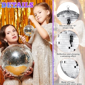17 Pack Disco Ball Hanging Decorations for Every Celebration