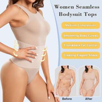 VVX Women's Tummy Control Bodysuit Enhances Curves Seamlessly