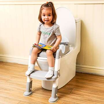 Wiifo Potty Training Seat with Step Stool Ladder - Adjustable & Safe