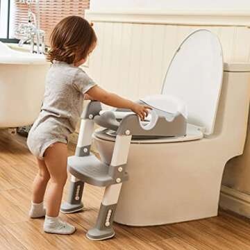 Wiifo Potty Training Seat with Step Stool for Kids