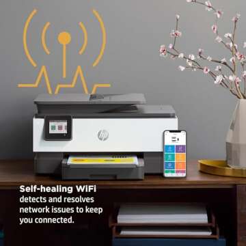 HP OfficeJet Pro 8025e All-in-One Inkjet Wireless Printer Copier Scanner Fax 35 Page ADF Two-Sided 2.7-inch Touchscreen PC Phone Tablet Printers for Home Use Office, Multifunction 1K7K3A (Renewed)