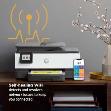 HP OfficeJet Pro 8025e All-in-One Inkjet Wireless Printer Copier Scanner Fax 35 Page ADF Two-Sided 2.7-inch Touchscreen PC Phone Tablet Printers for Home Use Office, Multifunction 1K7K3A (Renewed)