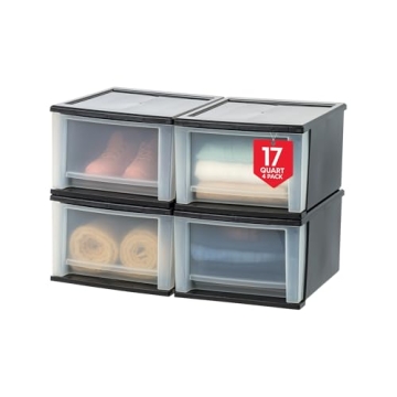 IRIS USA Stacking Drawers Organizer for Every Room